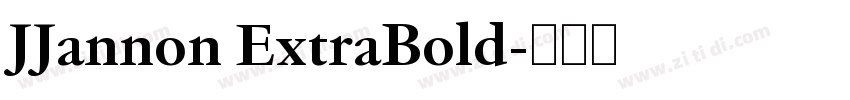 JJannon ExtraBold字体转换